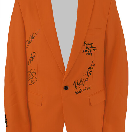 2005 Illinois Fighting Illini Team // Signed Orange Blazer Sport Coat Jacket (6-Sigs., 3 Inscriptions)