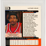 Luther Head // Signed Illinois 2005 Press Pass Gold Rookie Basketball Card #G19