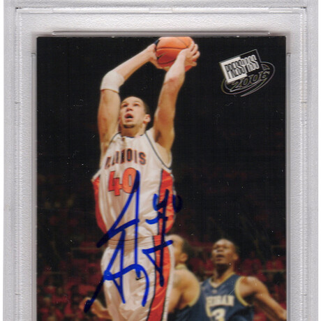 James Augustine // IL Fighting Illini // Signed 2006 Press Pass Gold Rookie Basketball Trading Card #G4