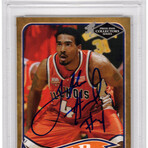 Luther Head // IL Fighting Illini // Signed 2005 Press Pass Old School Rookie Basketball Card #10