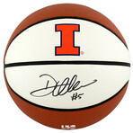 Deron Williams // IL Fighting Illini // Signed White Logo Brand Full Size Basketball