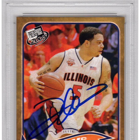 Deron Williams // Signed Illinois 2005 Press Pass Old School Rookie Basketball Card #23