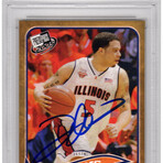 Deron Williams // Signed Illinois 2005 Press Pass Old School Rookie Basketball Card #23
