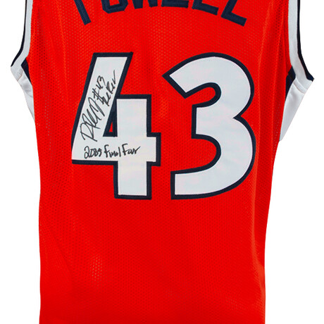 Roger Powell Jr. // Signed Orange Custom Basketball Jersey w/The Rev, 2005 Final Four