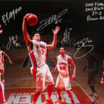 2005 Illinois Fighting Illini Team // Signed Basketball Starting Five Spotlight Action 16x20 (6-Sigs., 3-Insciptions)