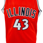 Roger Powell Jr. // Signed Orange Custom Basketball Jersey w/The Rev, 2005 Final Four