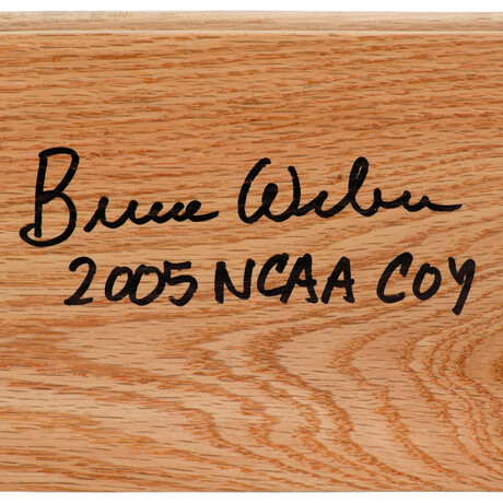 Bruce Weber // Signed 5x6 Wood Floor Piece w/2005 NCAA COY