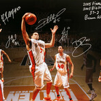 2005 Illinois Fighting Illini Team // Signed Basketball Starting Five Spotlight Action 16x20 (6-Sigs., 3-Insciptions)