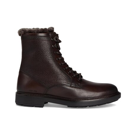 Latham Plain Toe Shearling Boot // Dark Brown (8)