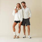 Half Zip Pullover // Cream (LARGE)