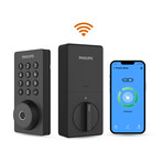 Philips 4000 Series // WiFi + Fingerprint Smart Deadbolt (Matte Black)