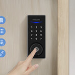 Philips 1000 Series // Fingerprint + Keypad Smart Deadbolt (Matte Black)
