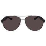 Men's // Ferragamo SF275SN 002 Aviator Sunglasses // Matte Black Blue + Grey Gradient