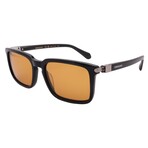 Men's // Ferragamo SF11109S 009 Square Sunglasses // Black + Brown