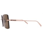 Men's // Ferragamo SF311S-780 Square Sunglasses // Gold + Brown