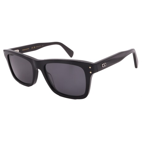 Men's // Ferragamo SF1039S 001 Square Sunglasses // Black + Grey