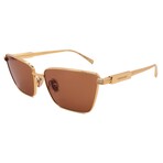 Men's // Ferragamo SF331S-745 Pilot Sunglasses // Gold + Brown