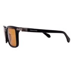 Men's // Ferragamo SF11109S 009 Square Sunglasses // Black + Brown