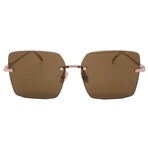 Men's // Ferragamo SF311S-780 Square Sunglasses // Gold + Brown