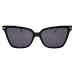Men's // Ferragamo SF2036S-001-Square Sunglasses // Black Gold + Grey