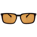 Men's // Ferragamo SF11109S 009 Square Sunglasses // Black + Brown