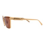 Men's // Ferragamo SF331S-745 Pilot Sunglasses // Gold + Brown