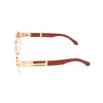 Men's // High Street Full Rim Square Wood // 18KT Gold + Brown + Gradient Brown