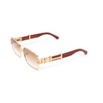 Men's // High Street Full Rim Wood // 18KT Gold + Brown + Gradient Brown