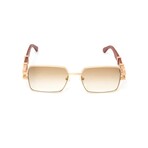 Men's // High Street Full Rim Wood // 18KT Gold + Brown + Gradient Brown