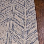 Gramercy Heather Herringbone Hand Tufted Area Rug // Blue (27" x 45")
