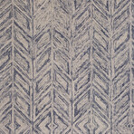 Gramercy Heather Herringbone Hand Tufted Area Rug // Blue (27" x 45")