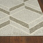 Lucia Herringbone Machine Woven Performance Area Rug // Grey (23" x 45")