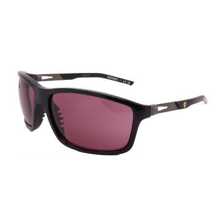 Ferrari // Men's FZ6021U 501/1E Square // Black Shiny + Red