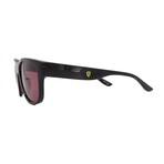 Ferrari // Men's FZ6028U 501/1E Square // Black Shiny + Red
