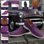 Emma // Genuine Suede Leather Loafers // Purple (US: 7)