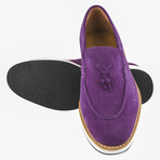 Emma // Genuine Suede Leather Loafers // Purple (US: 7)