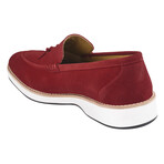 Emma // Genuine Suede Leather Loafers // Red (US: 11)