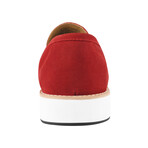 Emma // Genuine Suede Leather Loafers // Red (US: 11)