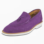 Emma // Genuine Suede Leather Loafers // Purple (US: 7)