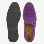 Emma // Genuine Suede Leather Loafers // Purple (US: 7)
