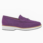 Emma // Genuine Suede Leather Loafers // Purple (US: 7)