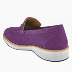 Emma // Genuine Suede Leather Loafers // Purple (US: 7)