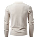 V-Neck Vertical Textured Cardigan // Apricot (XS)