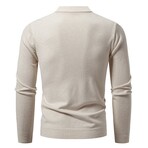 V-Neck Cable-Knit Cardigan // Apricot (XS)