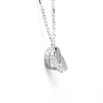Cartier // 18k White Gold Baby Love Diamond Pendant Necklace // 16.92" // Store Display