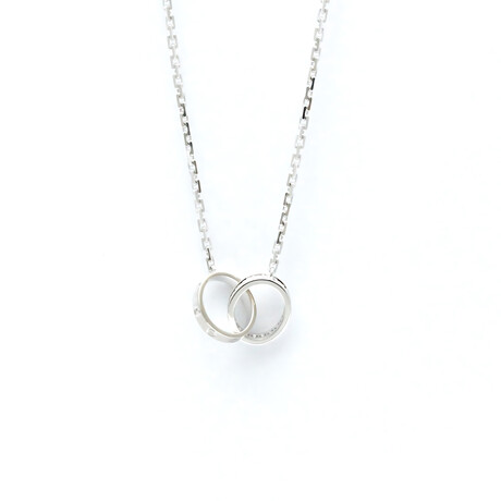 Cartier // 18k White Gold Baby Love Diamond Pendant Necklace // 16.92" // Store Display