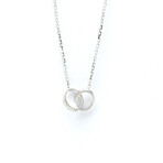 Cartier // 18k White Gold Baby Love Diamond Pendant Necklace // 16.92" // Store Display