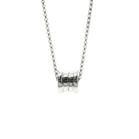 Bulgari // 18k White Gold B.Zero1 Pendant Necklace // 17.32"-20.07" // Store Display