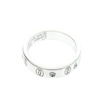 Cartier // 18k White Gold Happy Birthday Diamond Accent Ring // Ring Size: 4 // Store Display