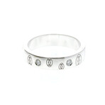 Cartier // 18k White Gold Happy Birthday Diamond Accent Ring // Ring Size: 4 // Store Display